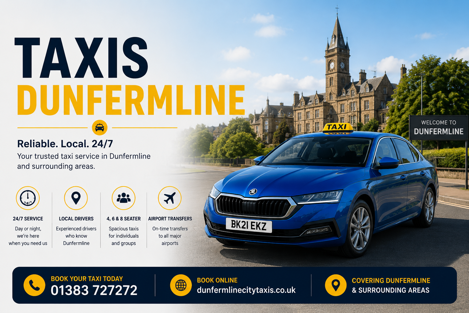 Taxis Dunfermline Trusted 247 Taxi Service Across Dunfermline